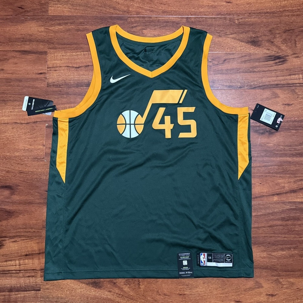 Nike Donovan Mitchell Utah Jazz Swingman Jersey Size 2XL Green/Yellow